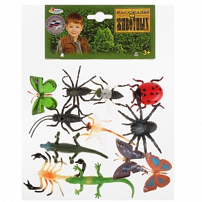 Набор из 12-и фигурок насекомых и рептилий 5 см (Играем Вместе, P9701/12A (192))